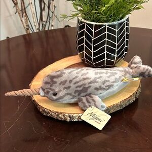 New With Tag Miyoni by Aurora Gray Narwhal Stuffed‎ Animal
